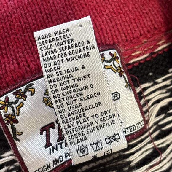 Tiara International VTG Fair Isle Christmas Cardigan Sweater SZ S Zip Up Holiday - Picture 6 of 8